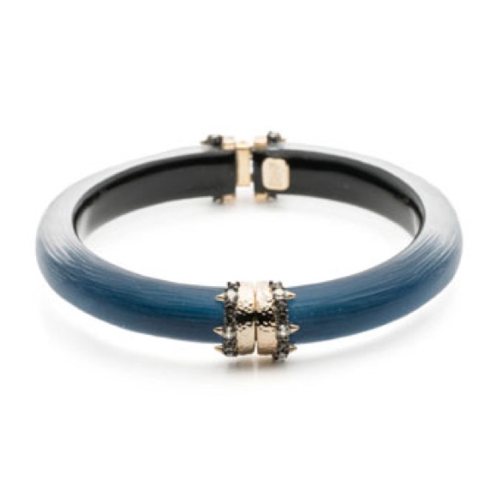 Alexis Bittar Crystal Capped Hinge Bracelet.